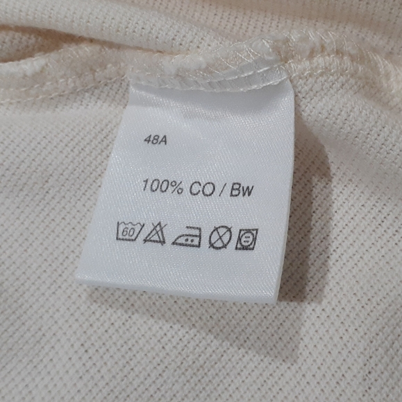 Ron Nature Denmark Vintage Men's Polo Off-White Snap Button Collar Size XXL - Picture 6 of 7